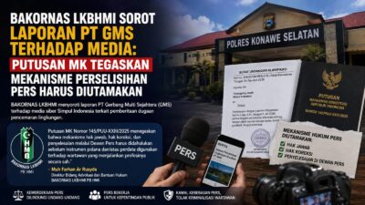 BAKORNAS LKBHMI Minta Polisi Utamakan Mekanisme Penyelesaian Sengketa Pers